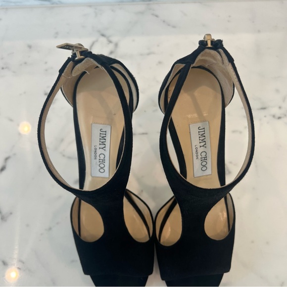 Jimmy Choo Black T-Strap Heels